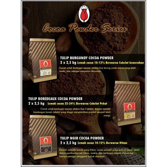 

COKLAT BUBUK TULIP BORDEAUX 2.5 KG MURAH