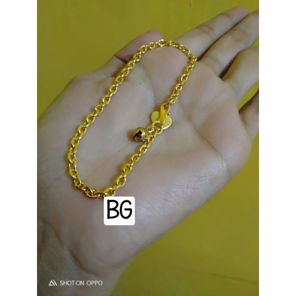 gelang nori medanan lapis emas imitasi