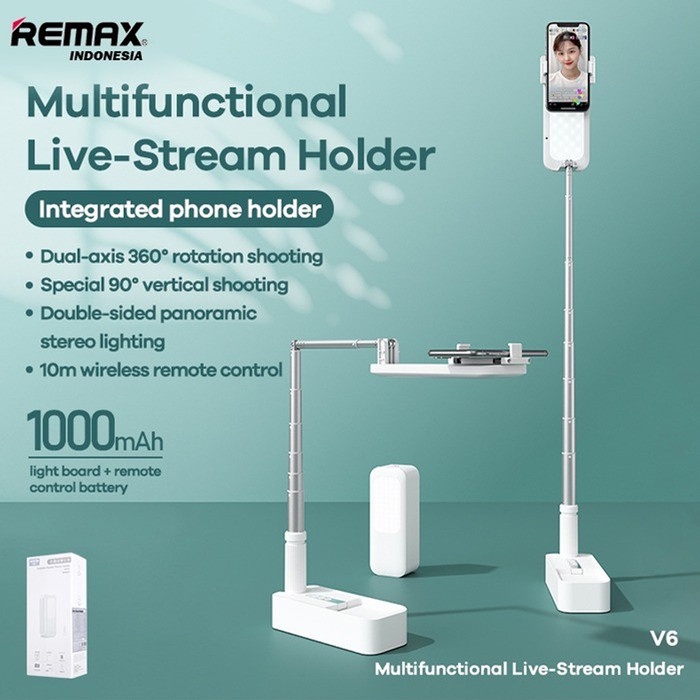 Remax V6 Multifunctional Live-Stream Holder White