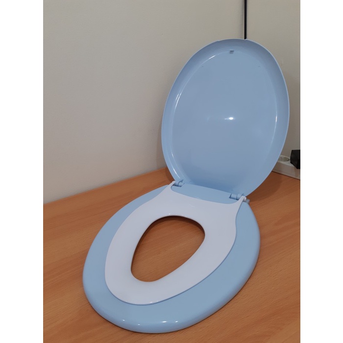 Tutup Closet Duduk 2in1 Techplas Anak-Anak dan Dewasa BIRU MUDA