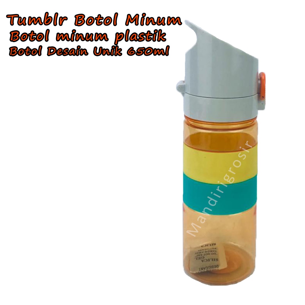 Warna kuning*Botol minum plastik *hijau Desain Unik * 650ml