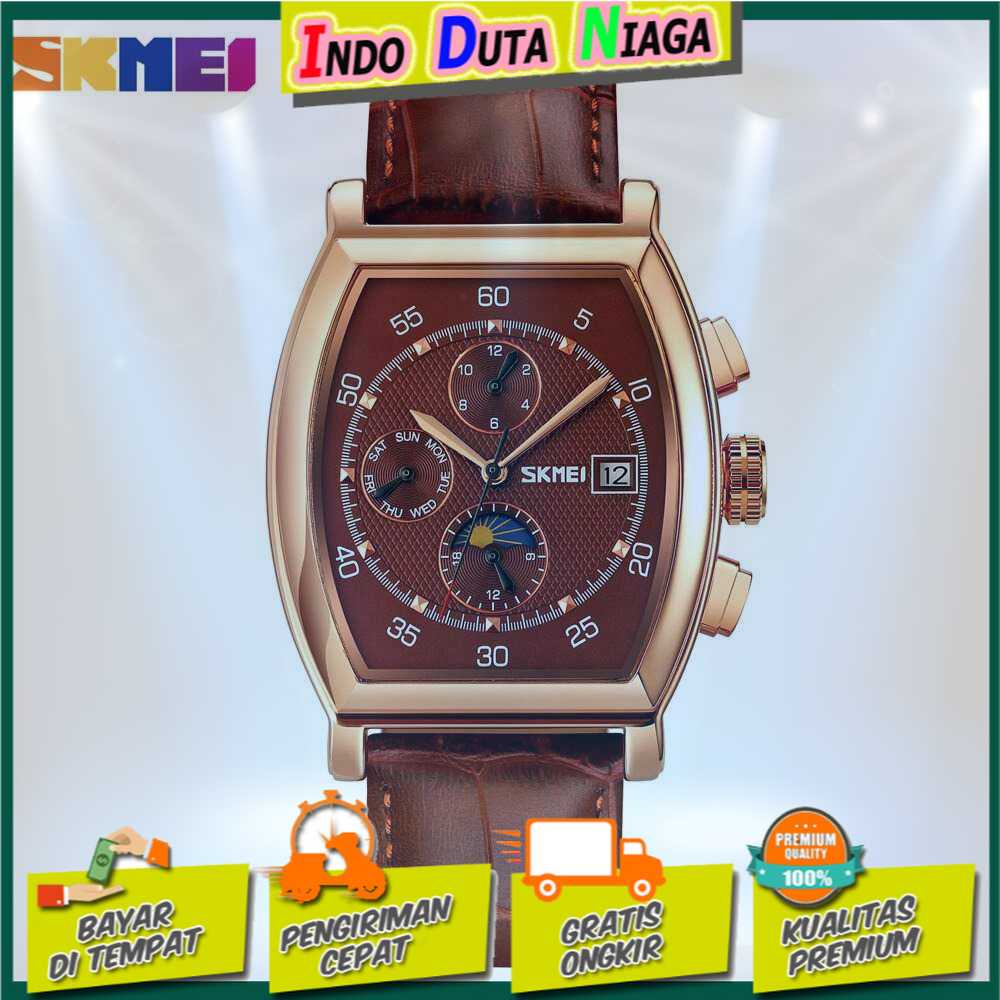 IDN - SKMEI Jam Tangan Analog Pria Strap Kulit - 9247
