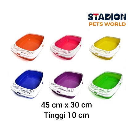 Cat Litter Box SAP - Box Pasir Kucing - Tempat Pup Kucing - Serokan Pasir Kucing - Toilet Kucing