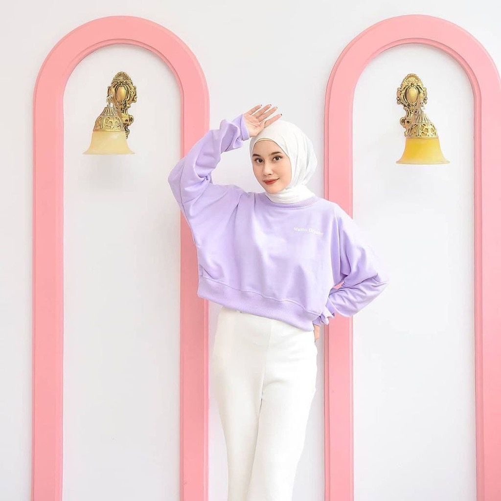 Malibu dream atasan crop wanita fleece