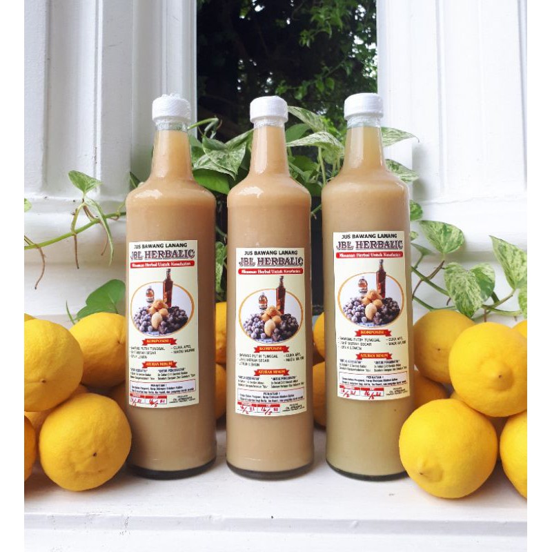 

[650 ml] Jus Bawang Putih Tunggal Jahe Merah Madu Lemon Cuka Apel JBL HERBALIC
