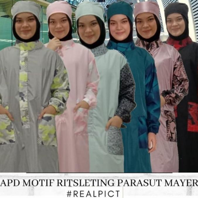 Apd Motif Gown Resleting Parasut | APD Perlengkapan Medis |Waterproof