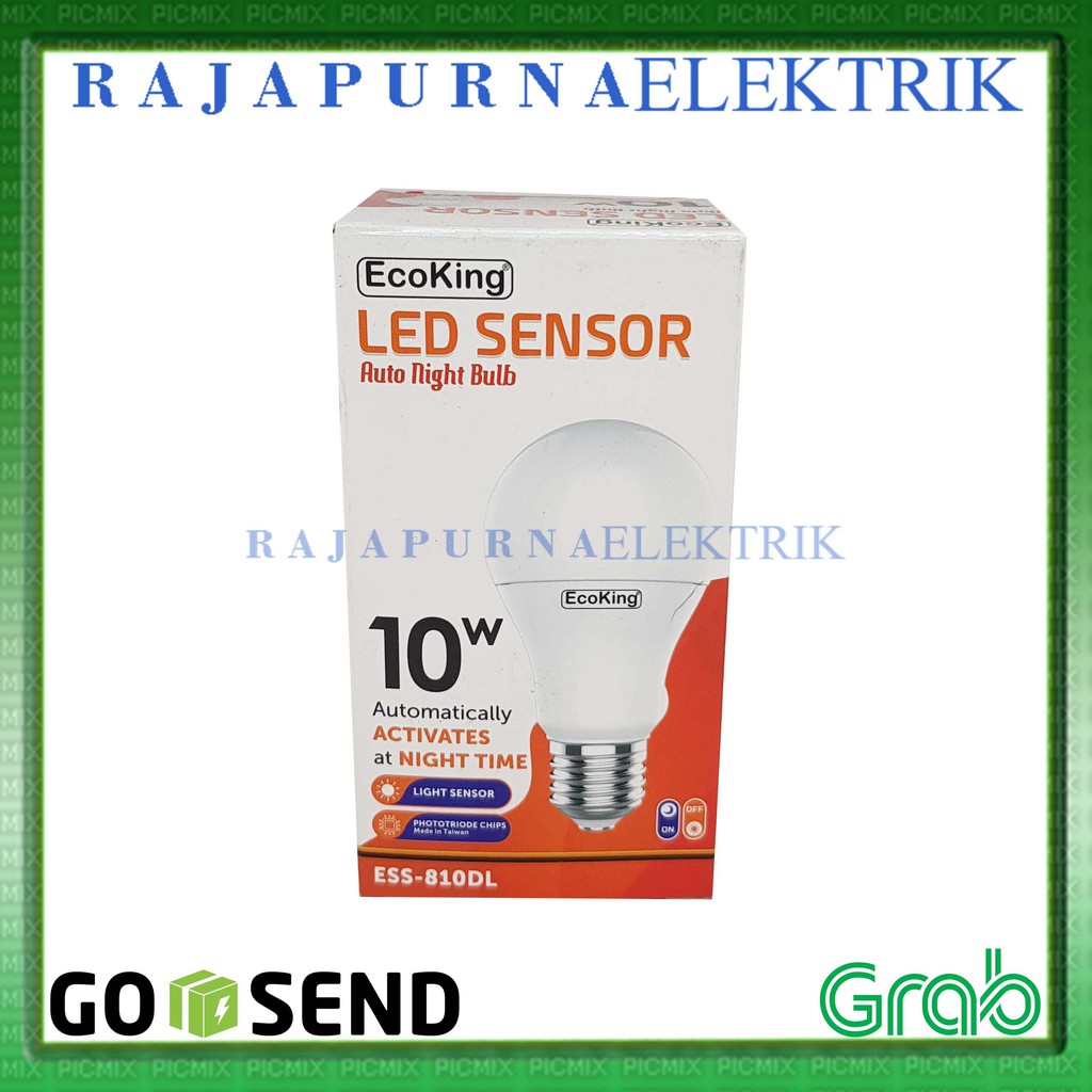 Lampu bohlam LED Sensor Cahaya 10 Watt - 10W ECOKING