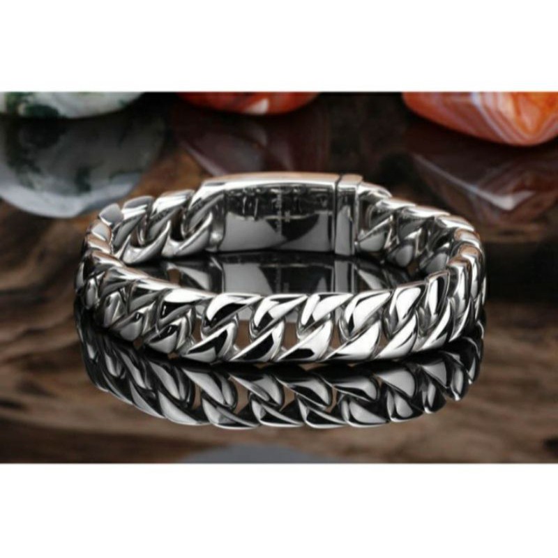 gelang titanium pria-cowok stainlees steel 316L