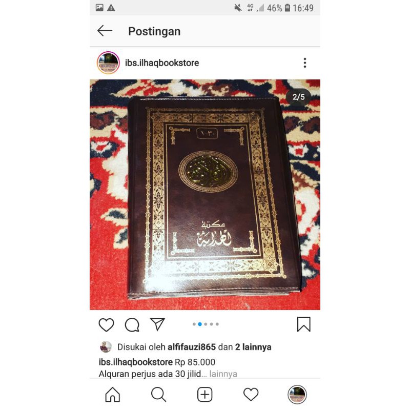 Al Quran perjus 30 jilid perjuz ukuran A5