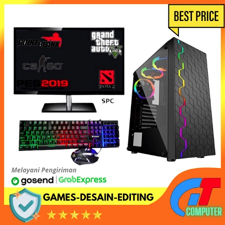 PC Gaming Intel Core i7 2600 RAM 8GB VGA 4GB Include Monitor 19Inch