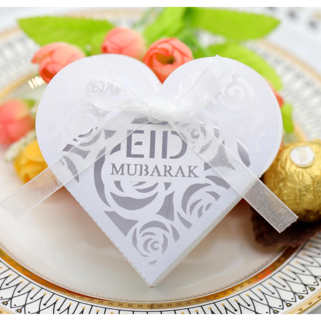 COD❤Pernikahan Idul Fitri Hollowed Out Rose Wedding Candy Box Ramadan Love Candy Box Kotak Cokelat