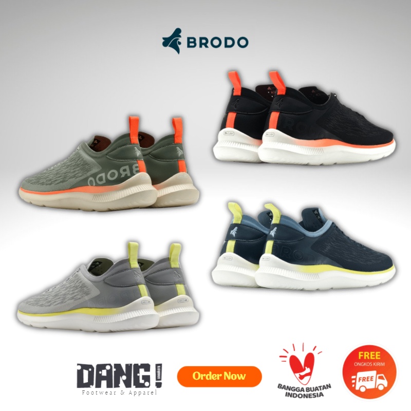 Sepatu Brodo Active Zeal Beast [Black Orange/Olive Orange/Navy Lime/Grey Lime]-2