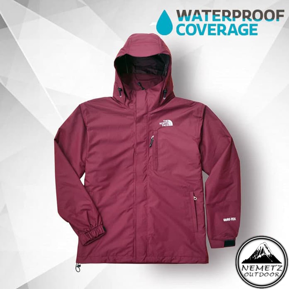 Jaket Gunung TNF Hiking Merah Waterproof JCMT042F