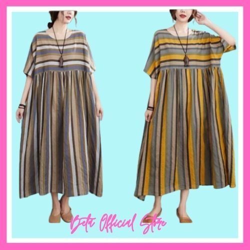 Baju Dress Jumbo Wanita Dewasa Modern Import Trend Kekinian Murah Desain Terbaru 2022 Gaun Garvania 