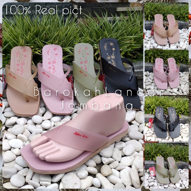 SANDAL KARET WANITA NEW ERA LB 10042 100% ORIGINAL BY NEW ERA