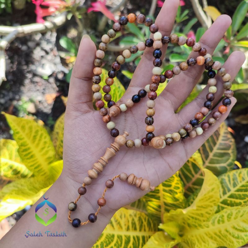 Tasbih Kombinasi 23 Kayu Bertuah, Size 6mm Dan 8mm_COD