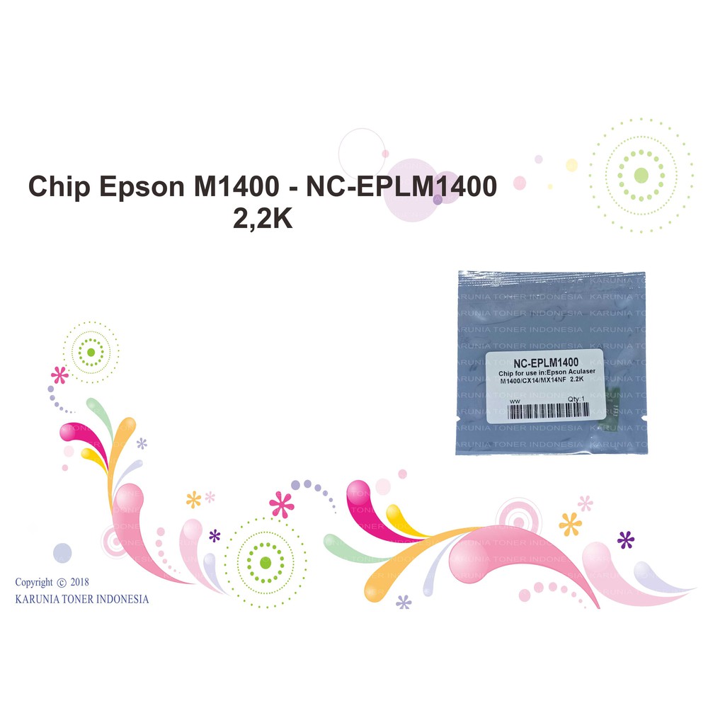 Chip Toner Cartridge Epson Aculaser CX14 MX14 M1400 NC-EPLM1400 2,2K