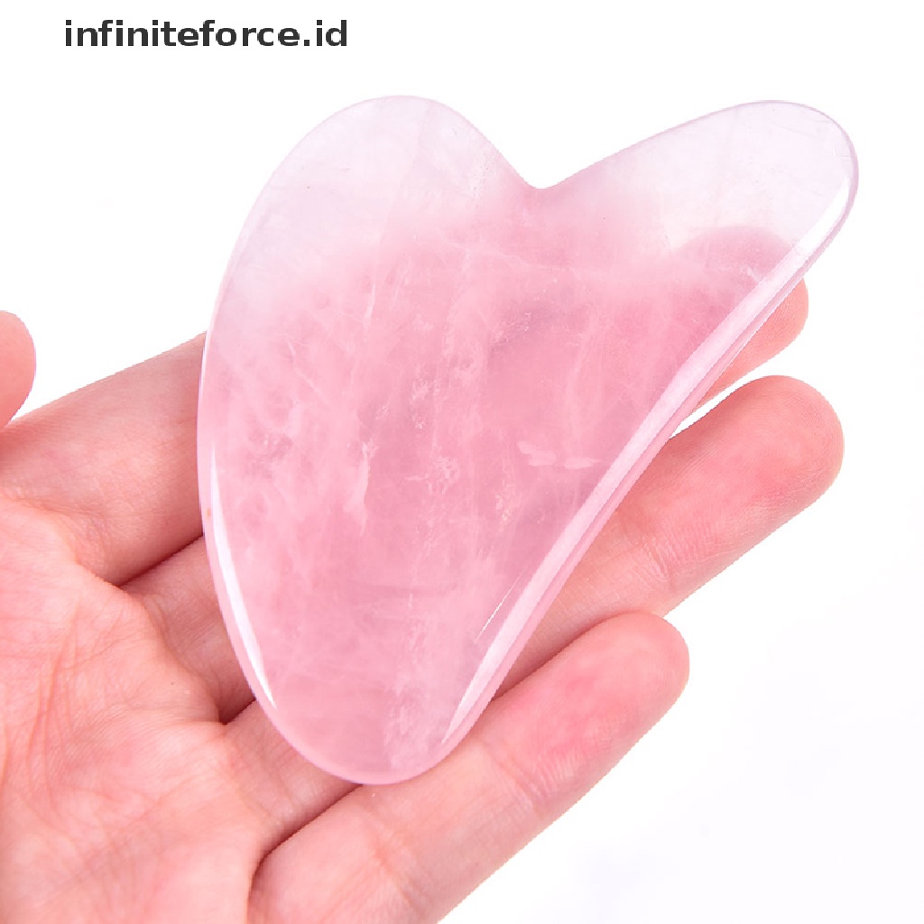 (infiniteforce.id) 1pc Papan Scraper Batu Giok Quartz Guasha Alami Untuk Pijat Relaksasi