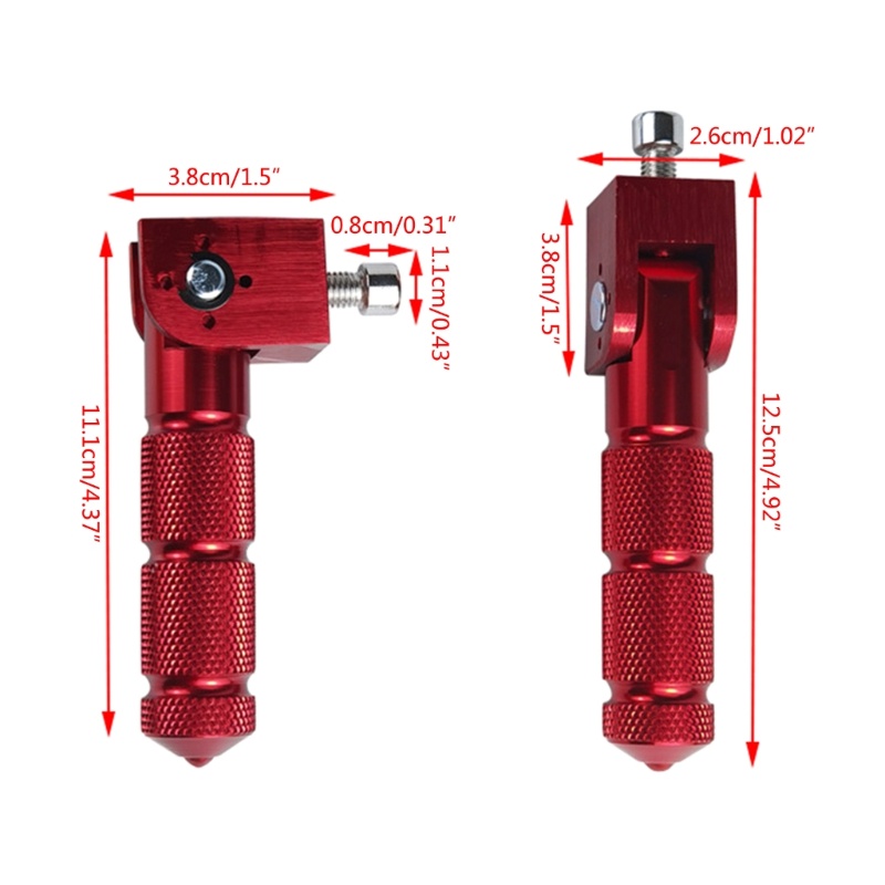 Zzz 2pcs Pedal Pijakan Kaki Lipat 8mm Universal Untuk Motor / Sepeda / Skuter