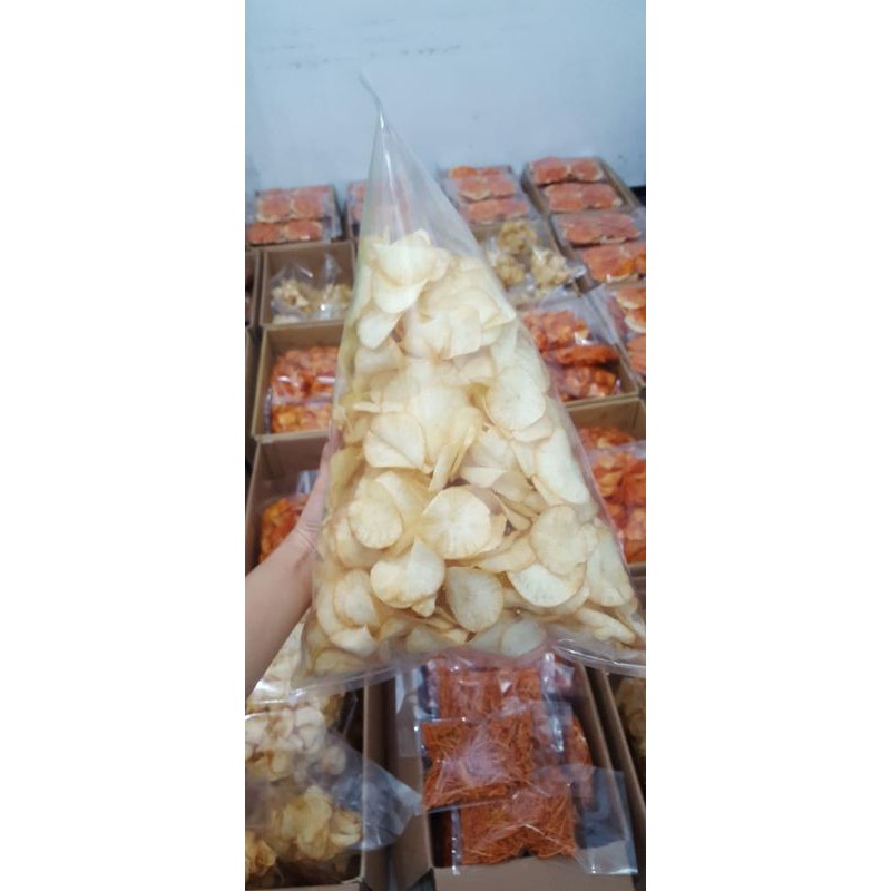 

JUMBO KRIPIK SINGKONG ASINMANIS 1/2kg || kripik singkong vegetarian