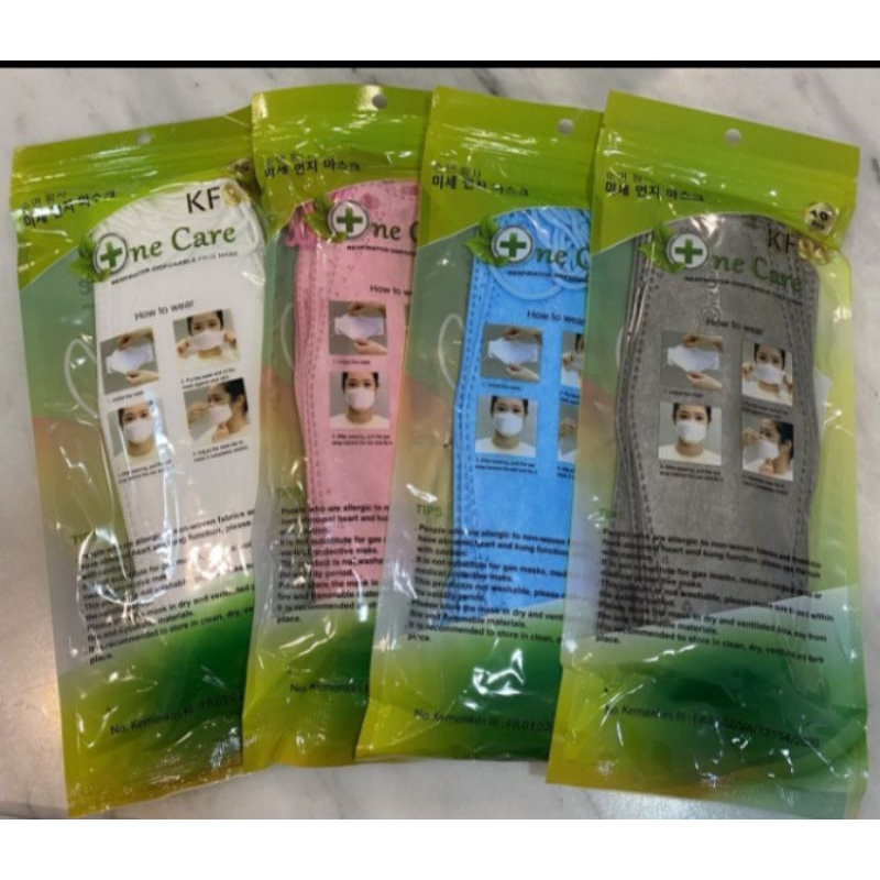 Masker KF94 Emboss untuk Dewasa isi 10pcs plastik ziplock