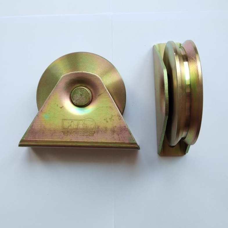 RODA PAGAR FRT ( BULAT - KUNING ) 5CM / RODA PAGAR BESI GERBANG RUMAH/ RODA PAGAR RUMAH PINTU RUMAH 