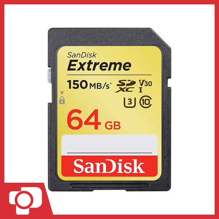 Sandisk Extreme SDXC UHS-I U3 V30 150MB/S - 64GB