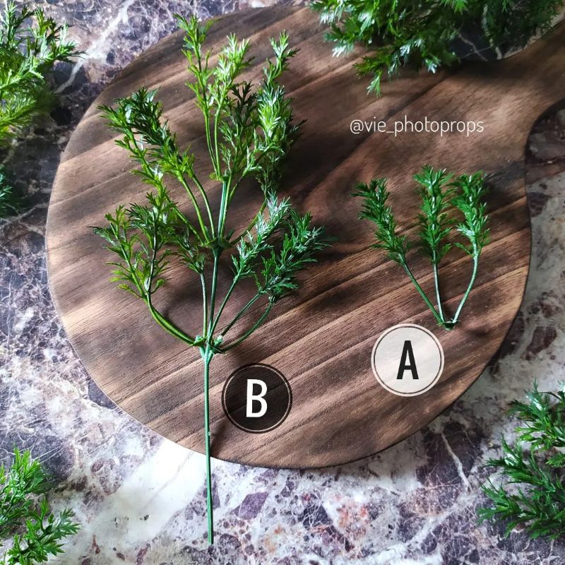 Parsley Artificial Daun Peterseli Palsu Garnish Artificial Props Foto Properti Fotografi