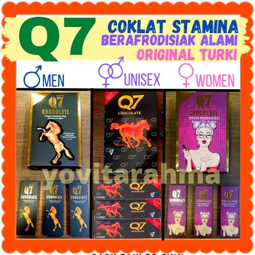 Gold Q7 chocolate coklat natural afrodisiac unisex for men and women unisex untuk wanita dan pria