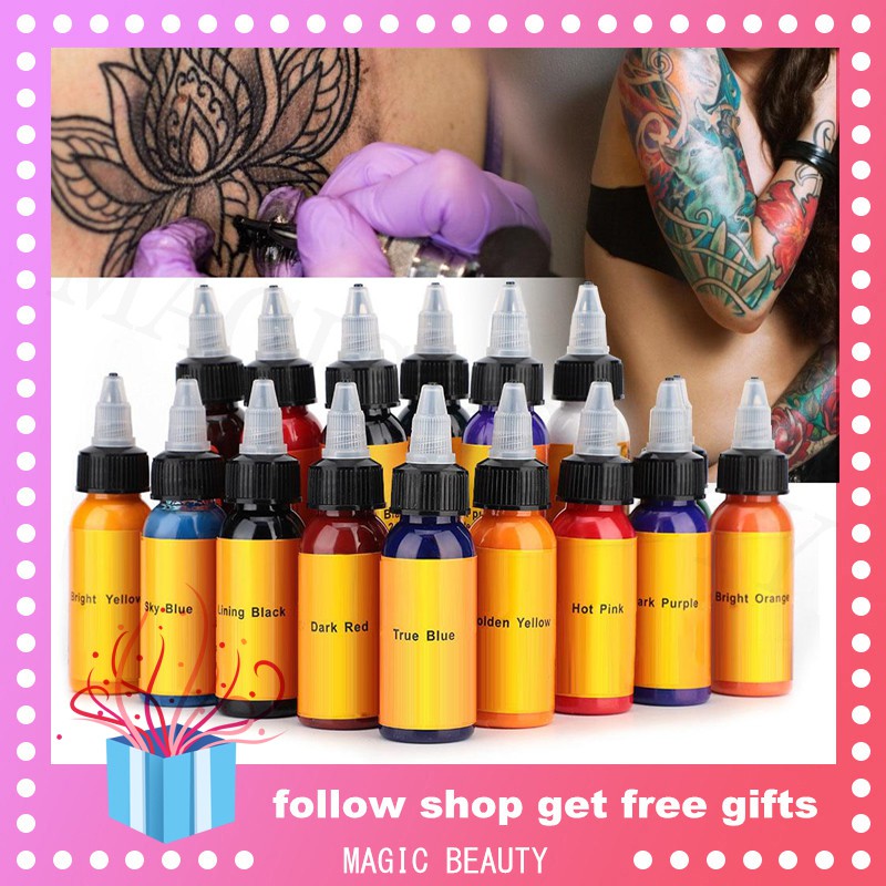 Ready Stock 6 Colors Natural Tattoo Makeup Ink Pigment Professional Beauty Body Art Inks Shopee Indonesia