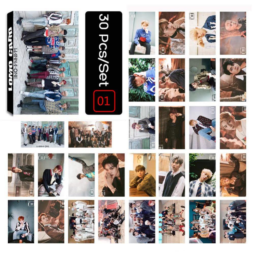 Timekey 30PCS Kartu Pos Foto KPOP SEVENTEEN EXO WANNA ONE LOMO Untuk Fanshadiah M2U9