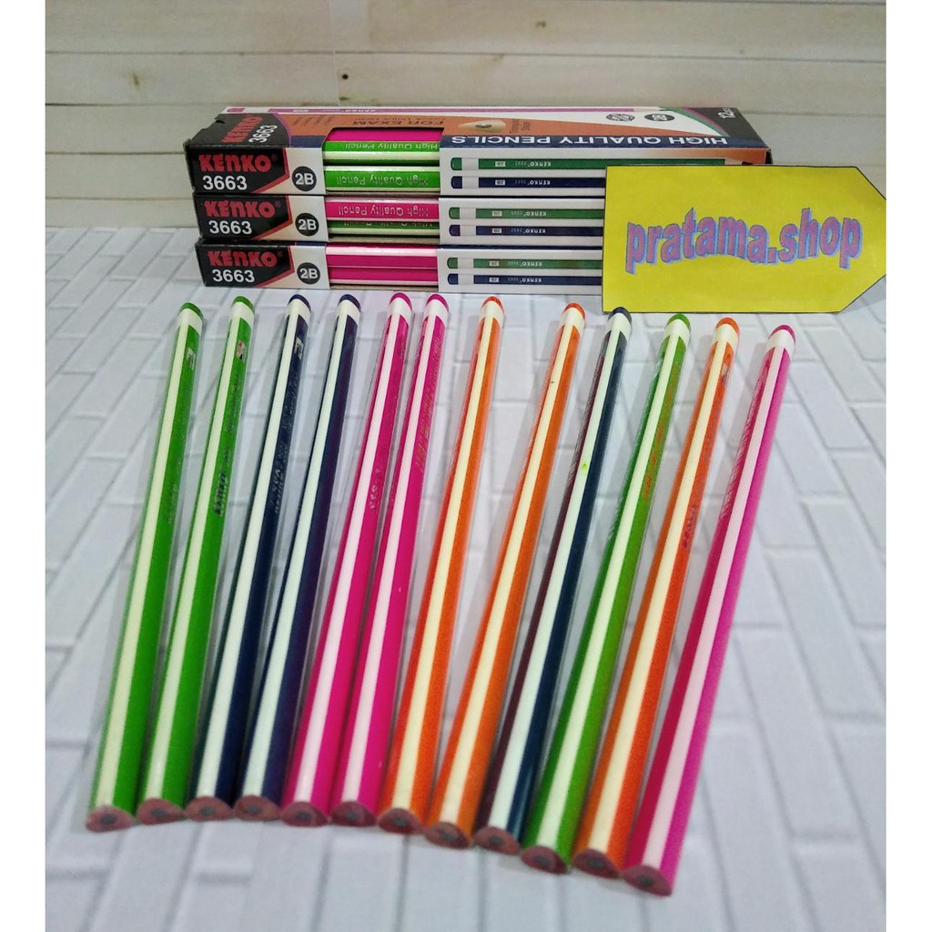 

Pensil Kenko 2B 3663 Triangular Color Mix Color 4 PCS