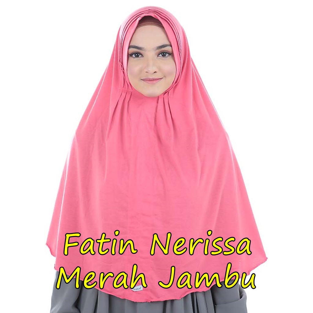 FATIN NERISSA Jilbab Instan Panjang Hijab Syari Bergo Kerudung Langsung Pakai