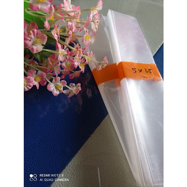 Plastik kemas ukuran 5x25 cm per 10pc bisa tasbih untuk souvenir umroh haji tahlilan sunatan nikahan termurah