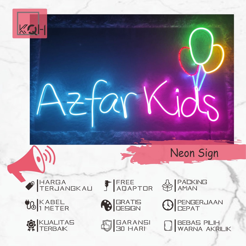KoQoH.CO - Custom Neon Flex TInggi 30cm/ NeonSign Game/Lampu Hias Kamar/Lampu tidur/Lampu DEKORASI/C