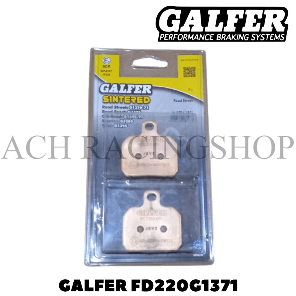 Kampas Rem Motor GALFER FD220G1371 / Galfer Brake Pad Sintered FD220G1371 / Kampas Rem Galfer / Kamp