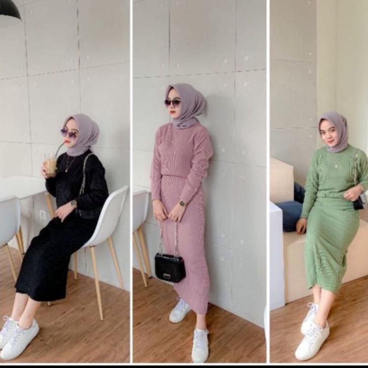 bisa  COD!!Rok Rajut span Panjang Premium/ROK Kerja wanita murah/ROK WANITA MUSLIM