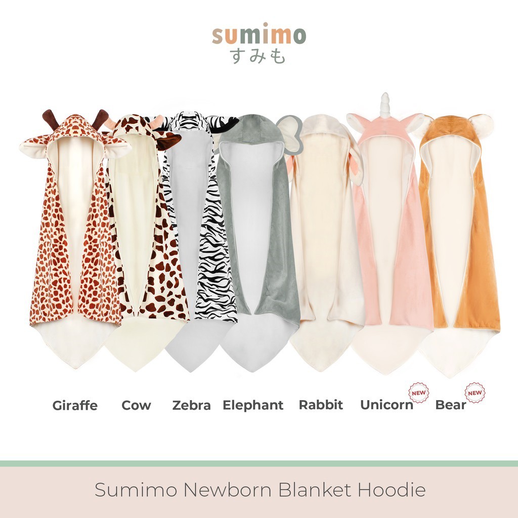 Sumimo Baby Newborn Hoodie Blanket Selimut Topi Bayi