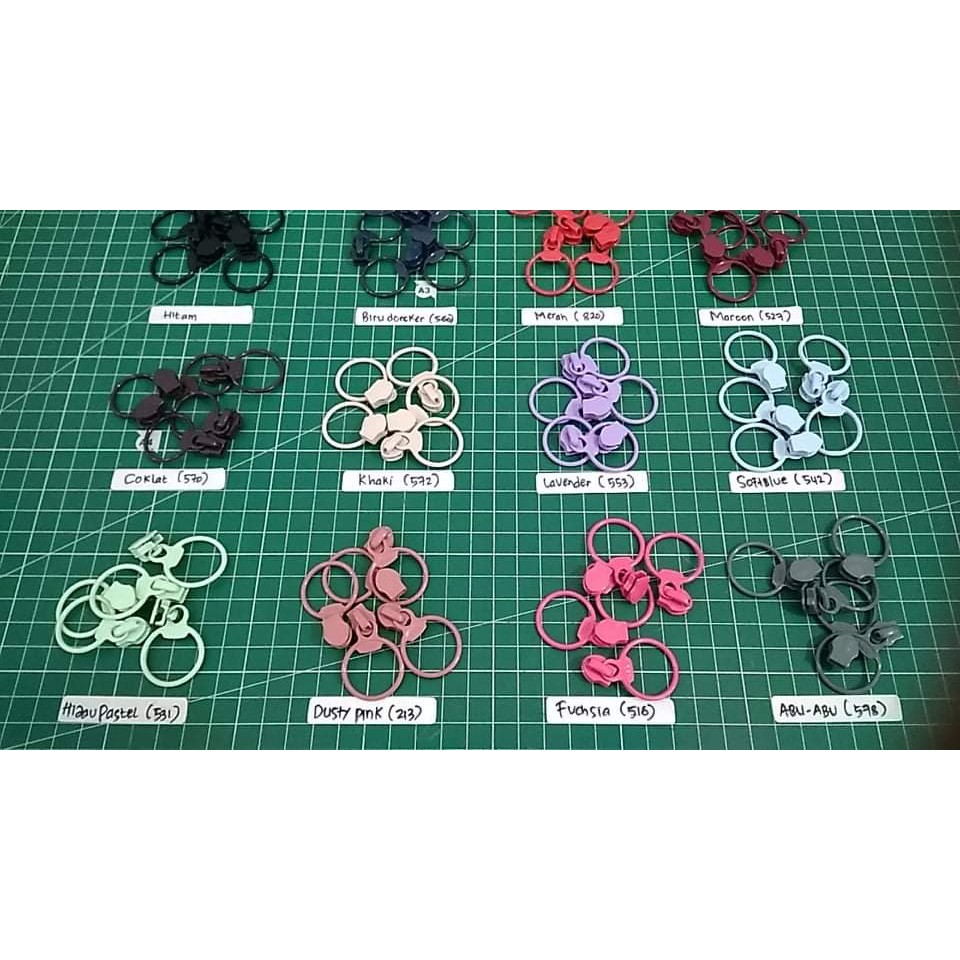 Kepala Resleting Nylon YKK No. 5 Bulat