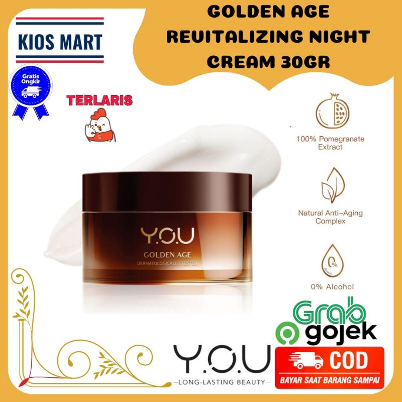 Kosmetik You Golden Age Krim Wajah Malam Hari / Revitalizing Night Cream 30g