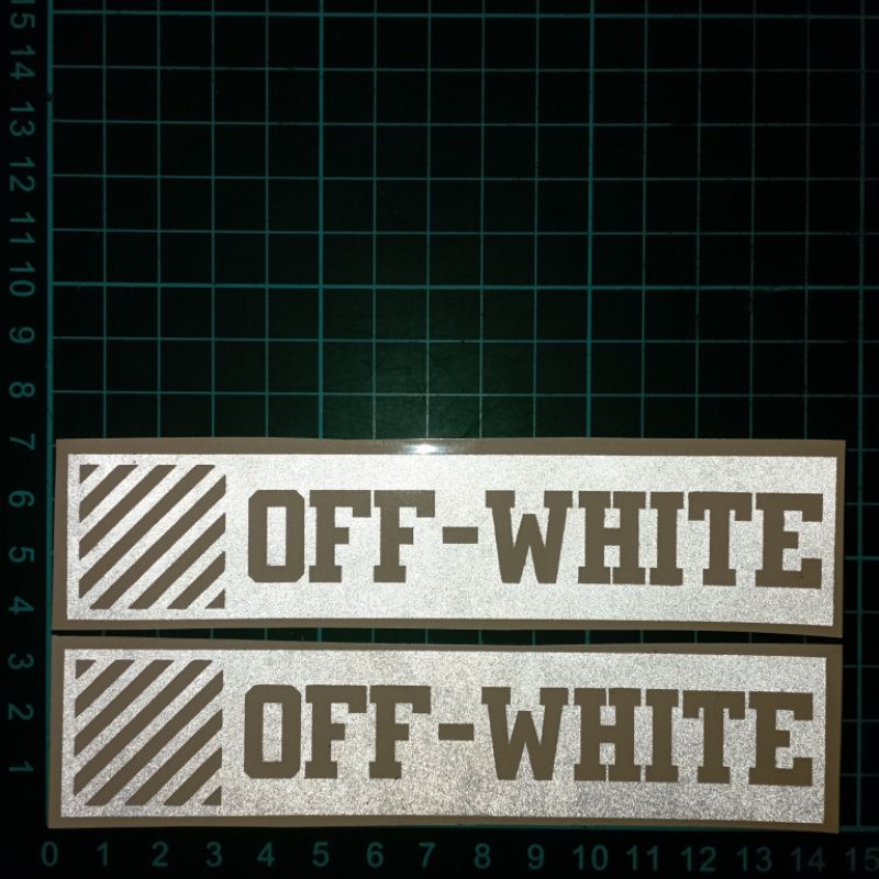 Sticker cutting off white