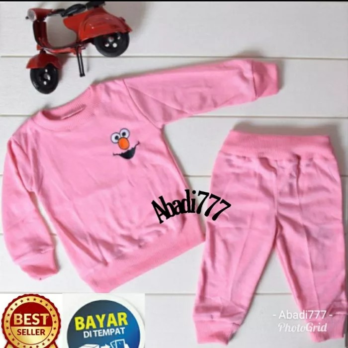 free ongkir cod setelan sweater Elmo 1-6 tahun baju anak