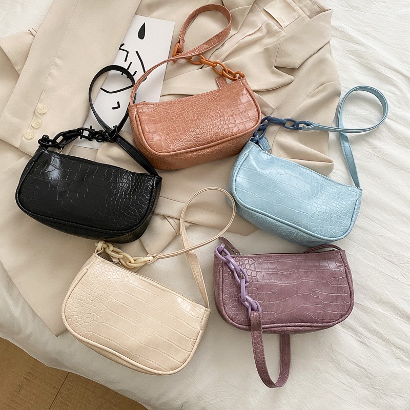 TAS WANITA KECIL MINI LINZI CROCO CANGKLONG BAG VIRAL KULIT IMPORT KOREA MURAH FASHION ABG BATAM BAG