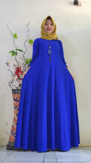 Gamis Jersey Tebal busui merk TIPICOS FRES - Gamis Jersey Polos Premium