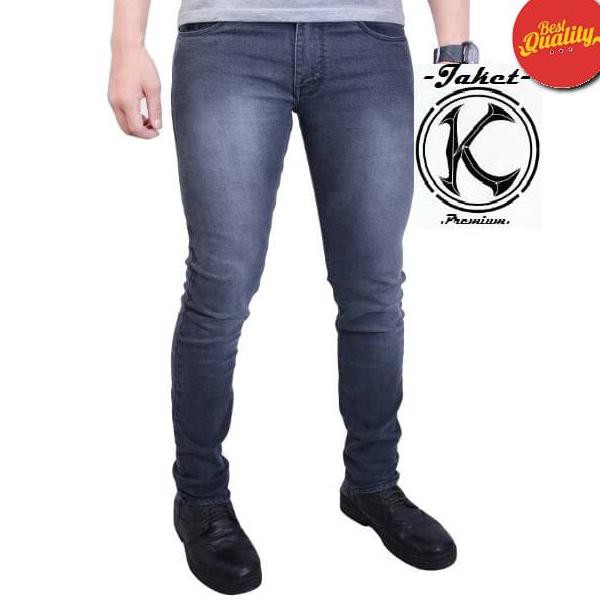 LQS JEANS / CELANA JEANS CELANA LEVIS CELANA JEANS SLIM FIT ABU-ABU TUA - ABU-ABU, XXL GS2