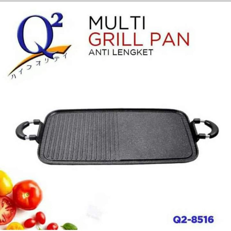 Suggo Grill Pan Teflon 2 In 1/ Q2 multi Grill BBQ pan