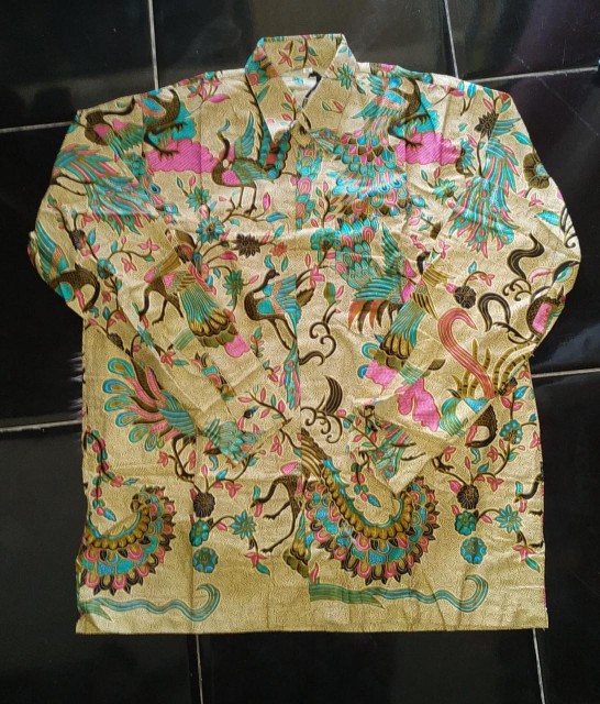 Kemeja Batik Pria Lengan Panjang Size M L Xl Hem Batik Panjang Premium