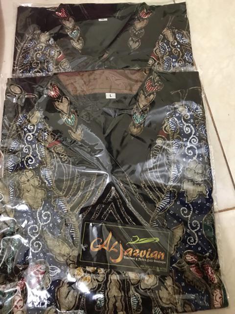Keren Batik Hrb026 Kenongo Kemeja Tosca Pendek Pekalongan Padi M L Xl Sogan Tulis Halus Kemeja Batik