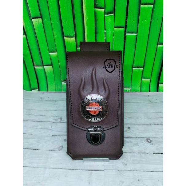 Sarung Hp Dompet Hp Single 1 Slot 6,7inchi Logo Harley