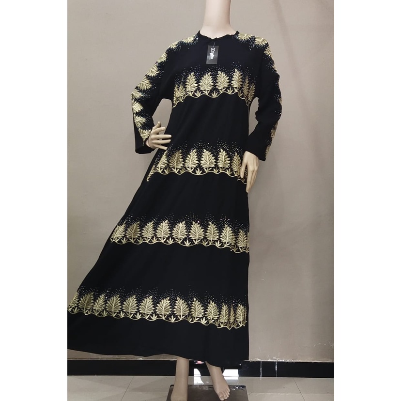 Gamis Abaya Hitam Bordir Comera 3